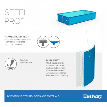 Bestway 56401 BW Каркасный бассейн Steel Pro 221х150х43см, 1200л